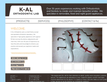Tablet Screenshot of kalorthodonticlab.com